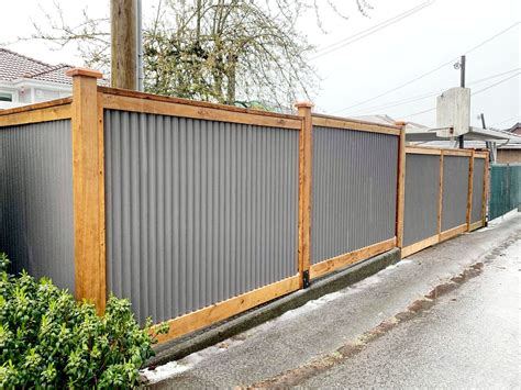 corrugated metal sheets for fence|residential corrugated metal fence.